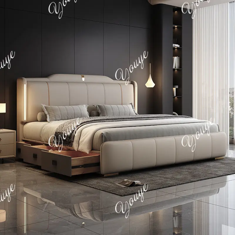 King Size Bed Frame With Storage Drawers - Xm 180x200 cm cama de casal