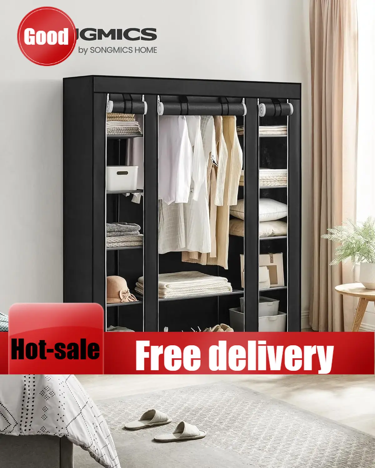 Wardrobe Closet Portable Fabric Cover - Guarda-Roupa Cheng-Closet, Armário Portátil para Quarto,