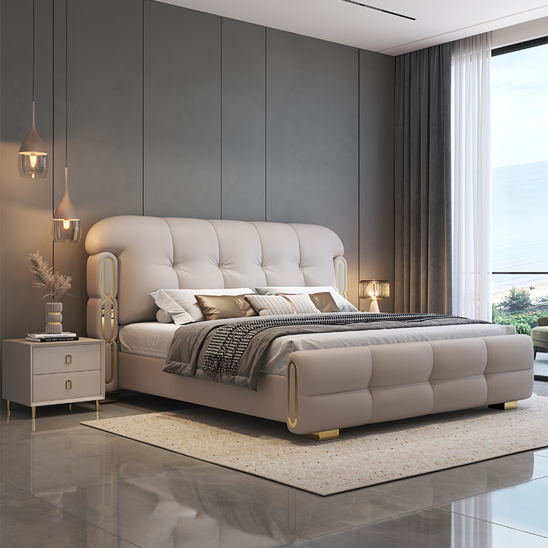 King Size Bed Frame With Storage Drawers - Móveis de Quarto Modernos de Luxo