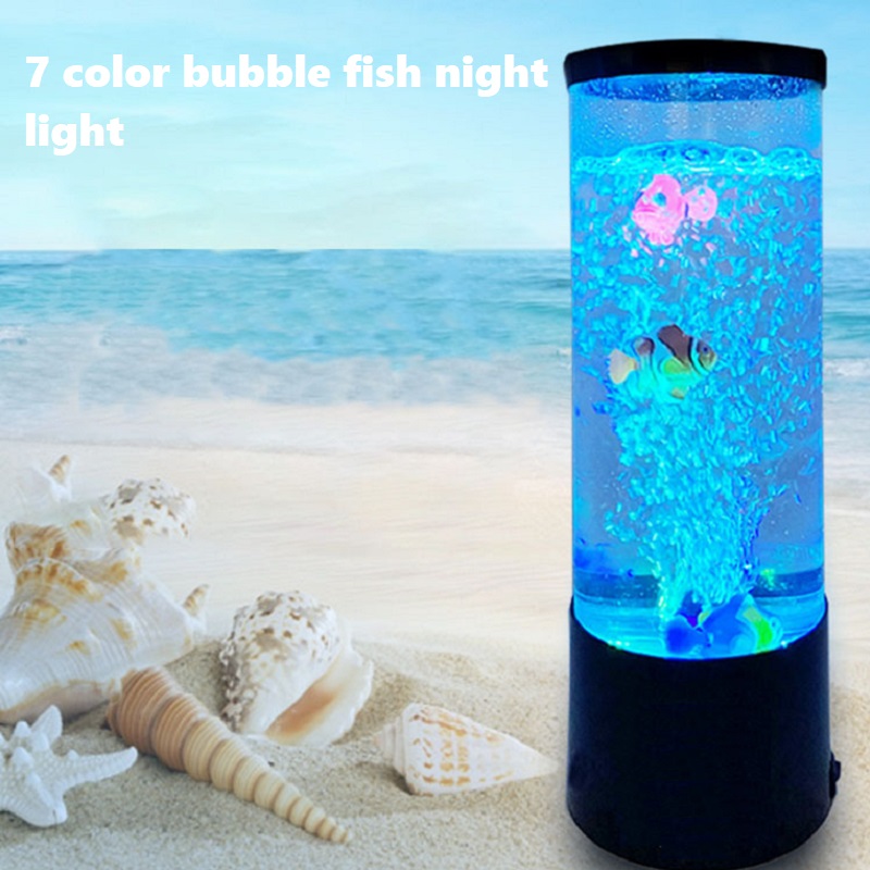 Floating Nightstand With Led Light - LED Peixe Lâmpada Ambient Night Light
