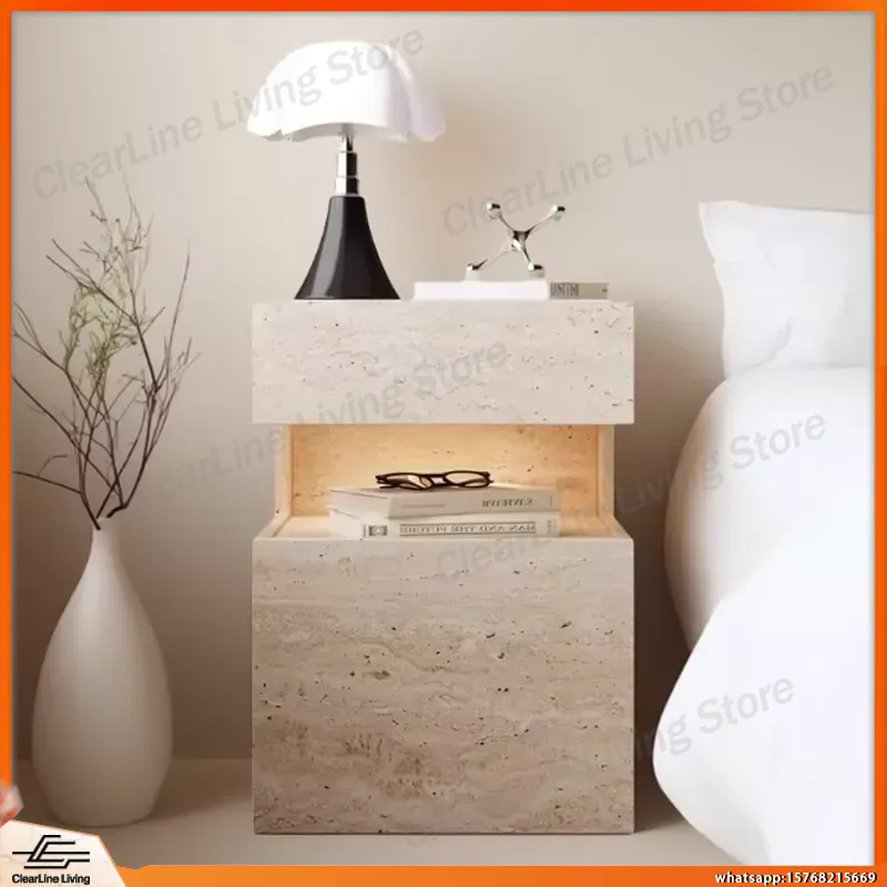 Floating Nightstand With Led Light - Mesa de Cabeceira Flutuante Minimalista Moderna