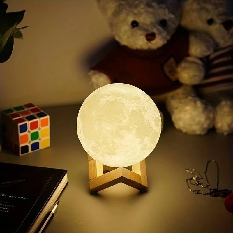 Floating Nightstand With Led Light - Luz LED Moon Night Light Galaxy,