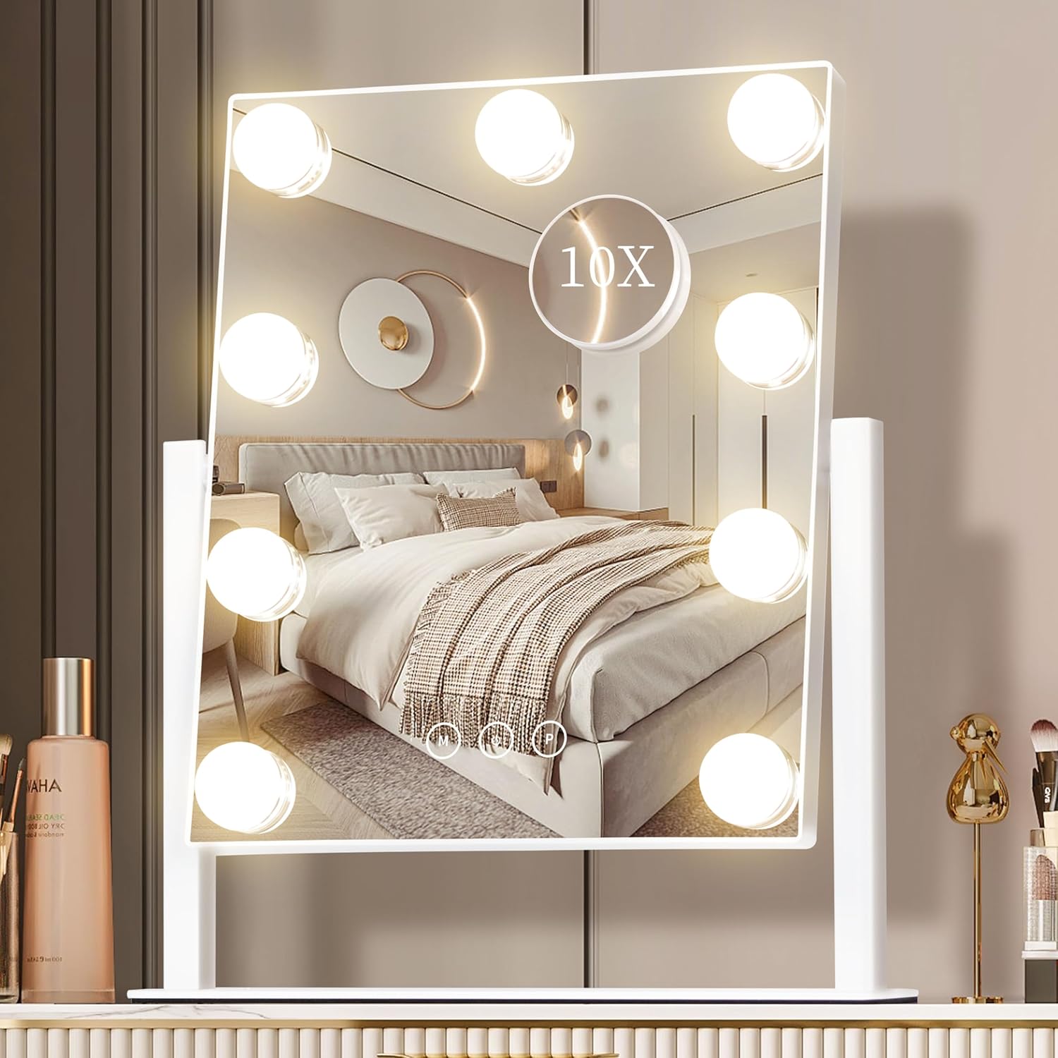 Dressing Table Vanity With Lighted Mirror - Luzes para Espelho de Maquiagem Hollywood,