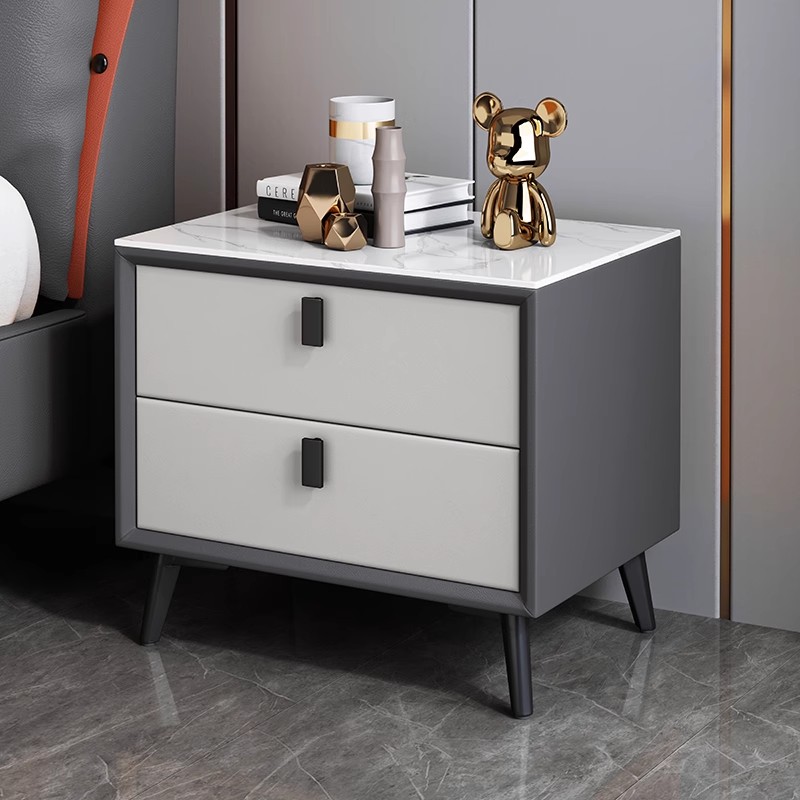 Solid Wood Nightstand 2 Drawers - Mesa de Cabeceira de Madeira Maciça