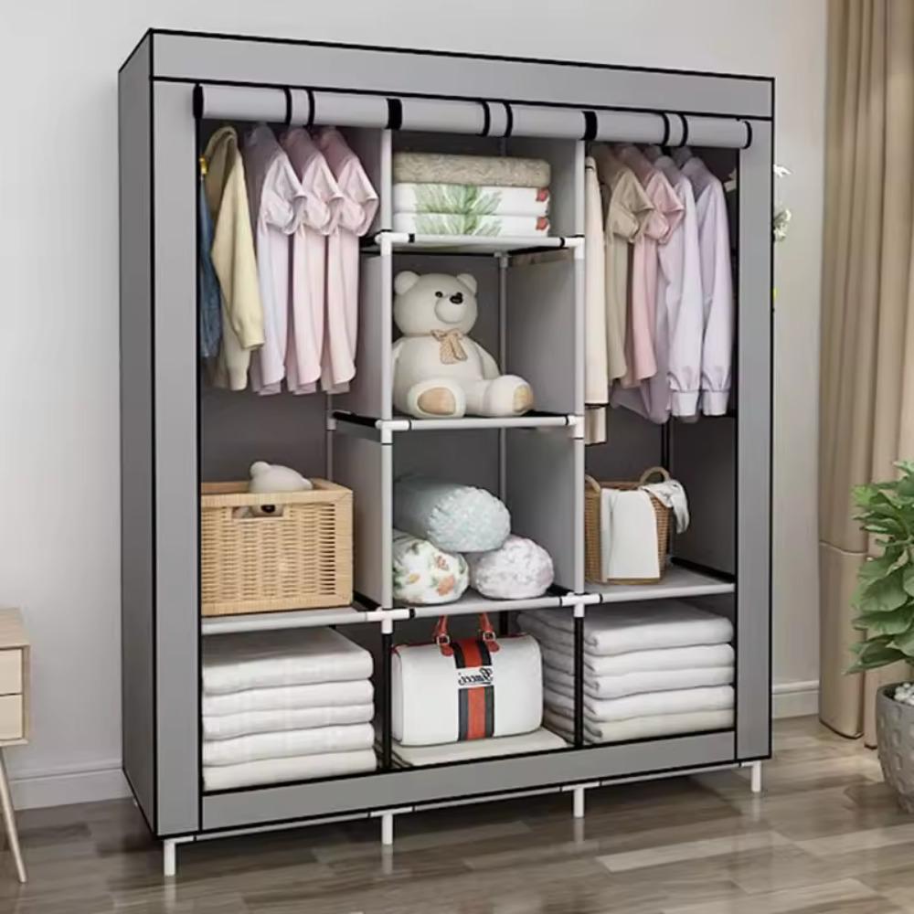 Wardrobe Closet Portable Fabric Cover - Guarda-Roupa Portátil de 64 Polegadas, Dobrável,