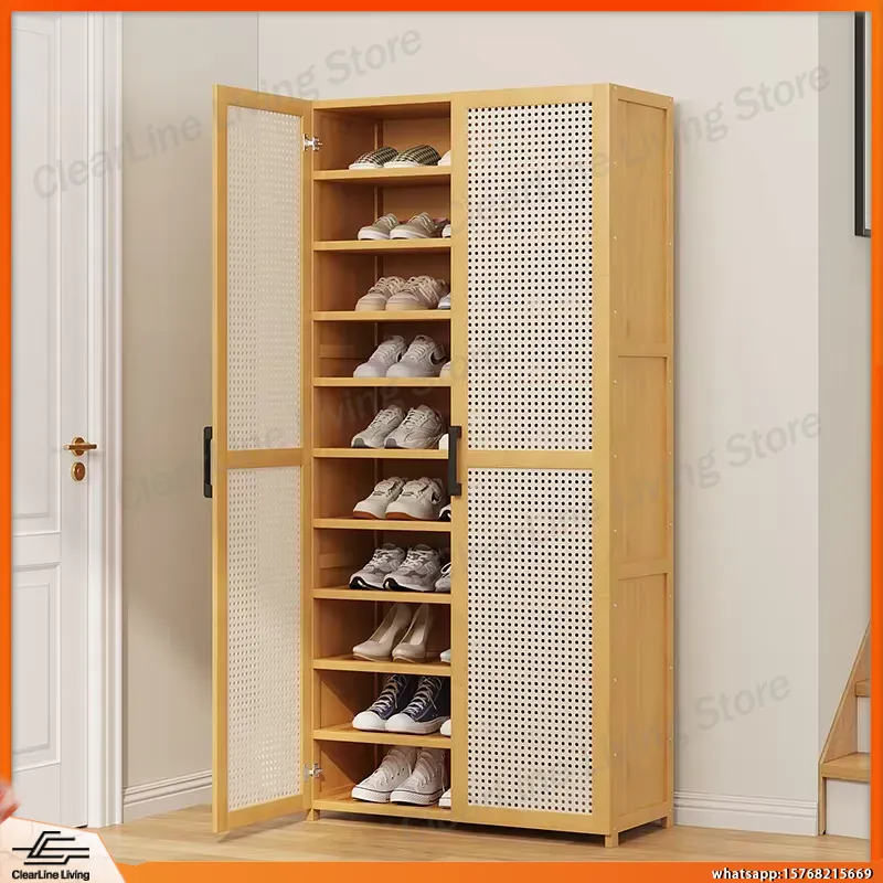 Shoe Rack Cabinet Narrow Entryway - Sapateira Moderna Multicamadas para Uso Doméstico,