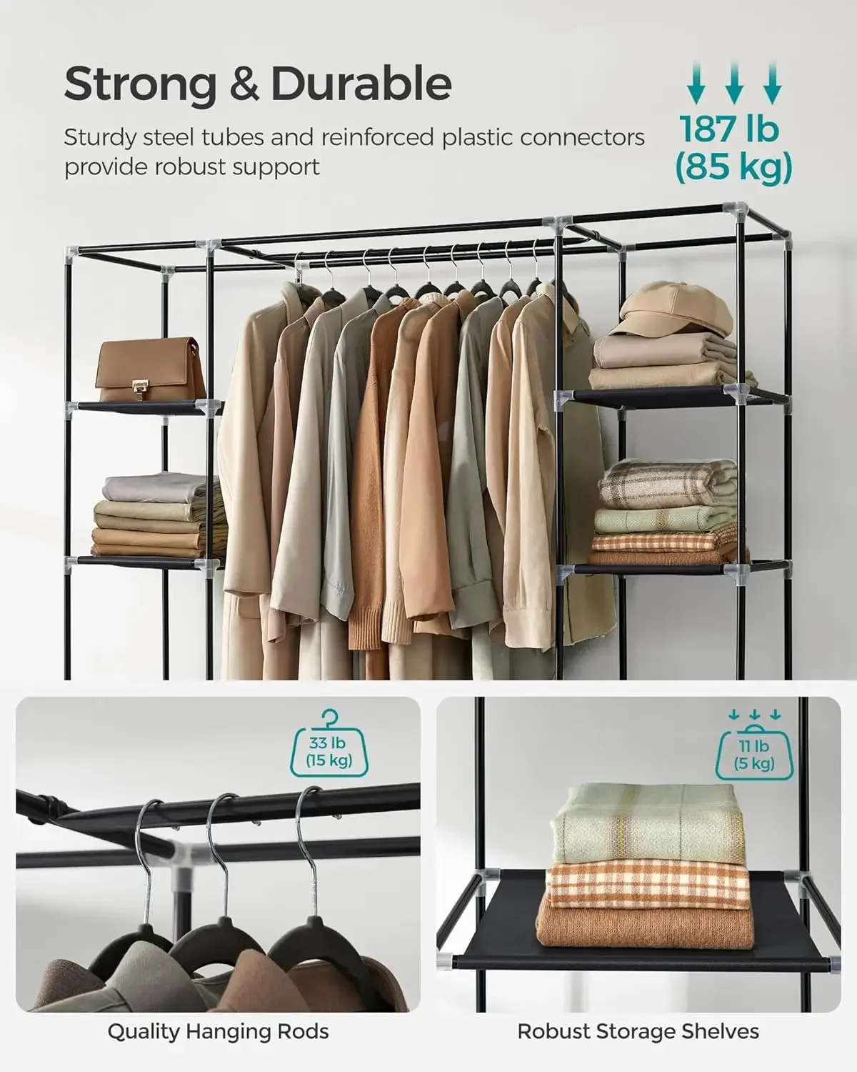 Guarda-Roupa Cheng-Closet, Arm - Wardrobe Closet Portable Fabric Cover avaliação e preço