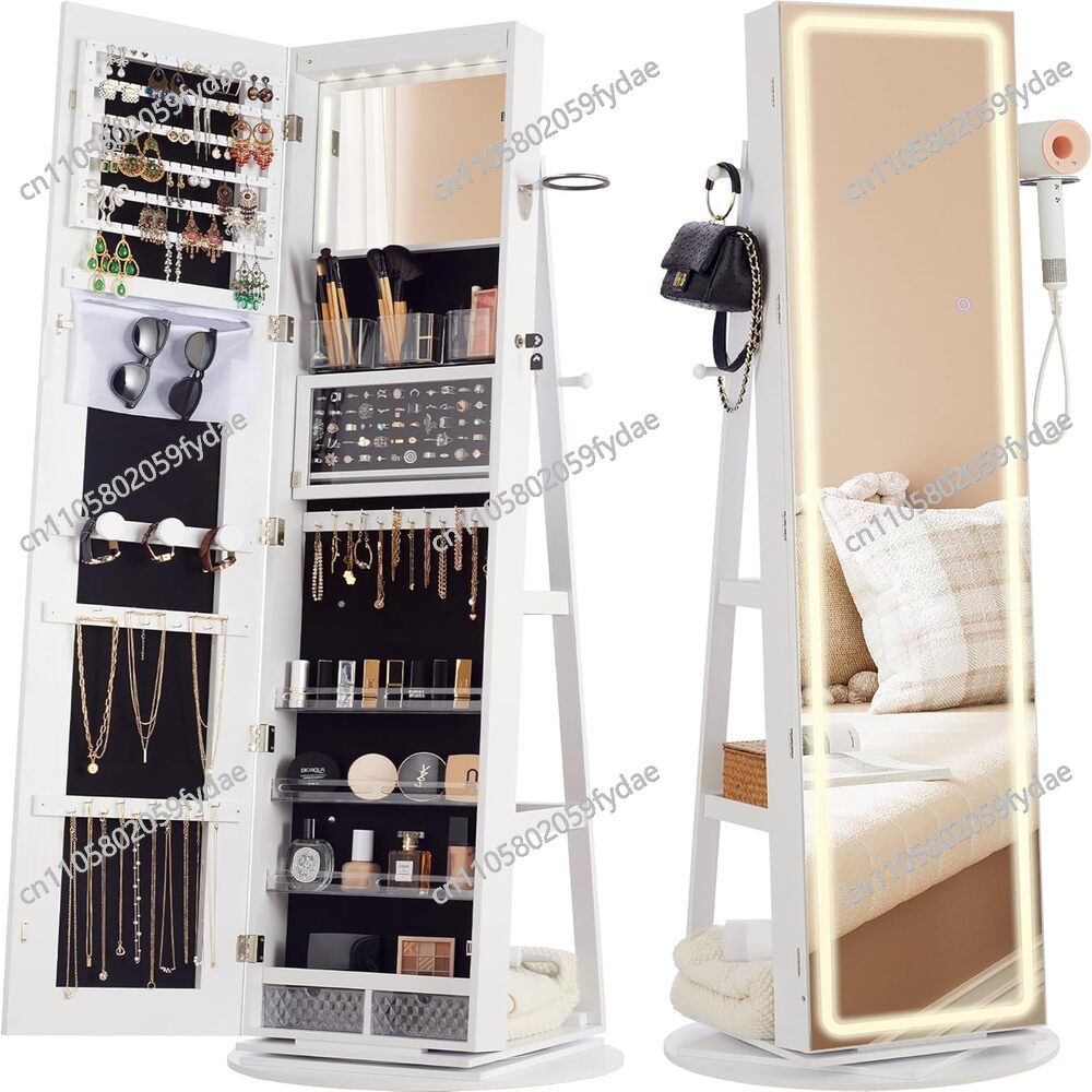Armário de Joias com Espelho,  - Full Length Mirror Jewelry Armoire avaliação e preço