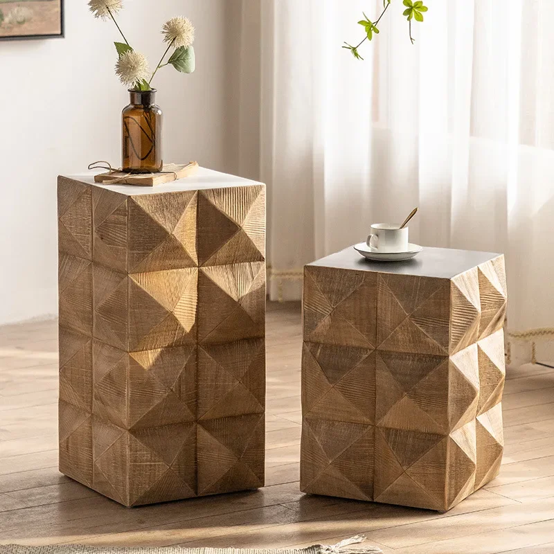 Mesa de cabeceira moderna com  - Solid Wood Nightstand 2 Drawers avaliação e preço