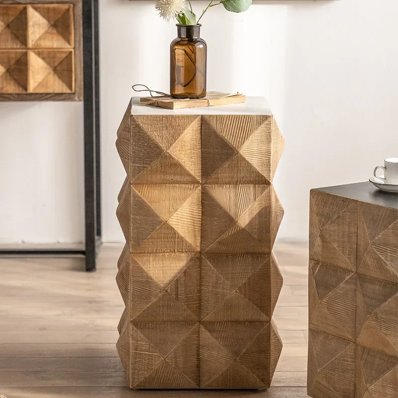 Mesa de cabeceira moderna com  - Solid Wood Nightstand 2 Drawers avaliação e preço