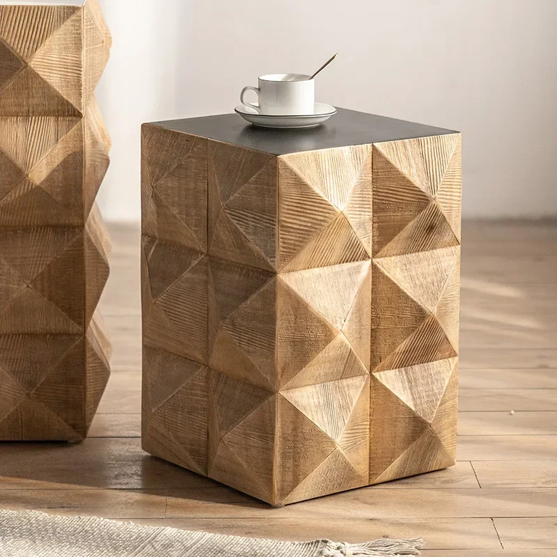 Mesa de cabeceira moderna com  - Solid Wood Nightstand 2 Drawers avaliação e preço