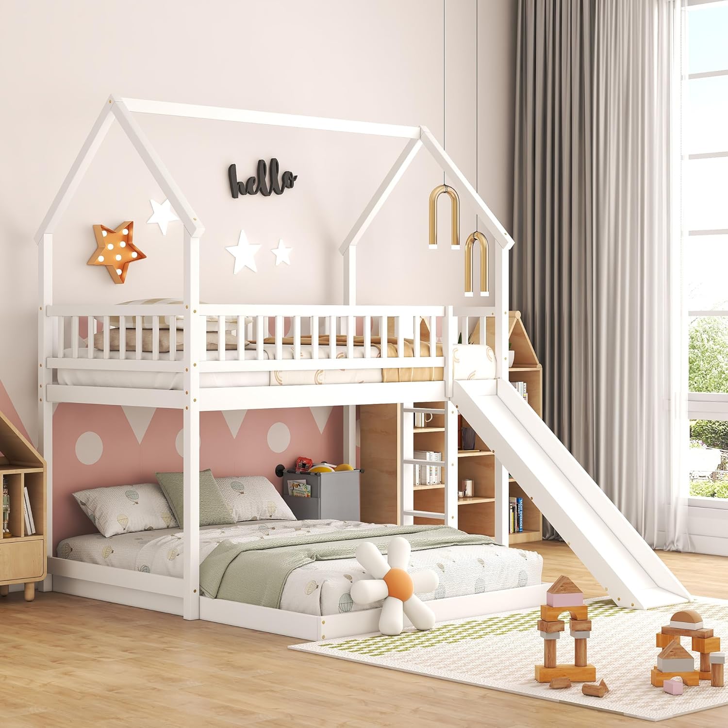 Cama Beliche com Escadas e Esc - Bunk Bed With Stairs And Slide avaliação e preço