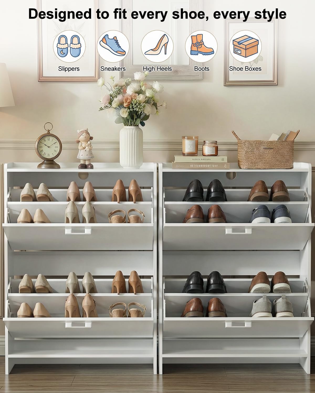 # Armário de Sapatos Estreito  - Shoe Rack Cabinet Narrow Entryway avaliação e preço