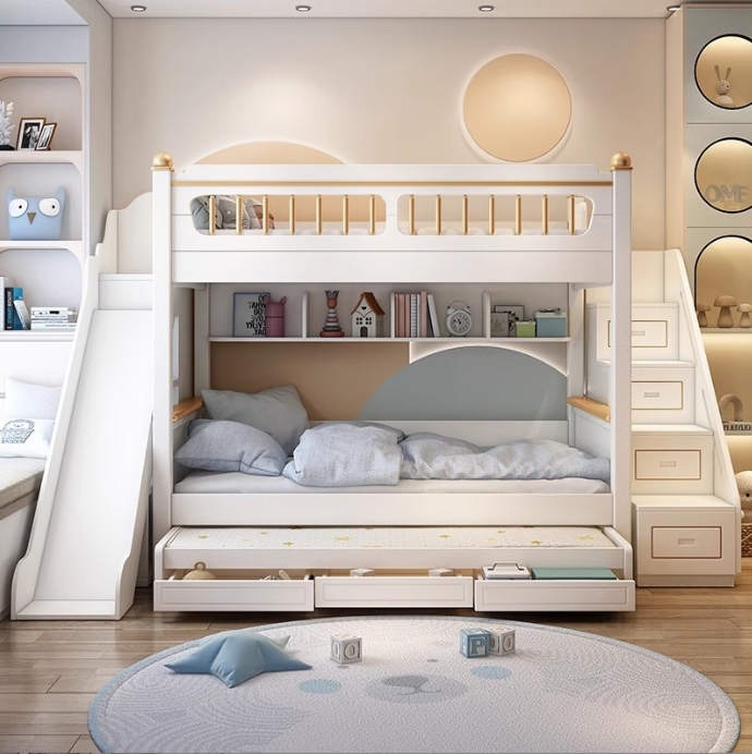 Móveis para Quarto Infantil em - Bunk Bed With Stairs And Slide avaliação e preço