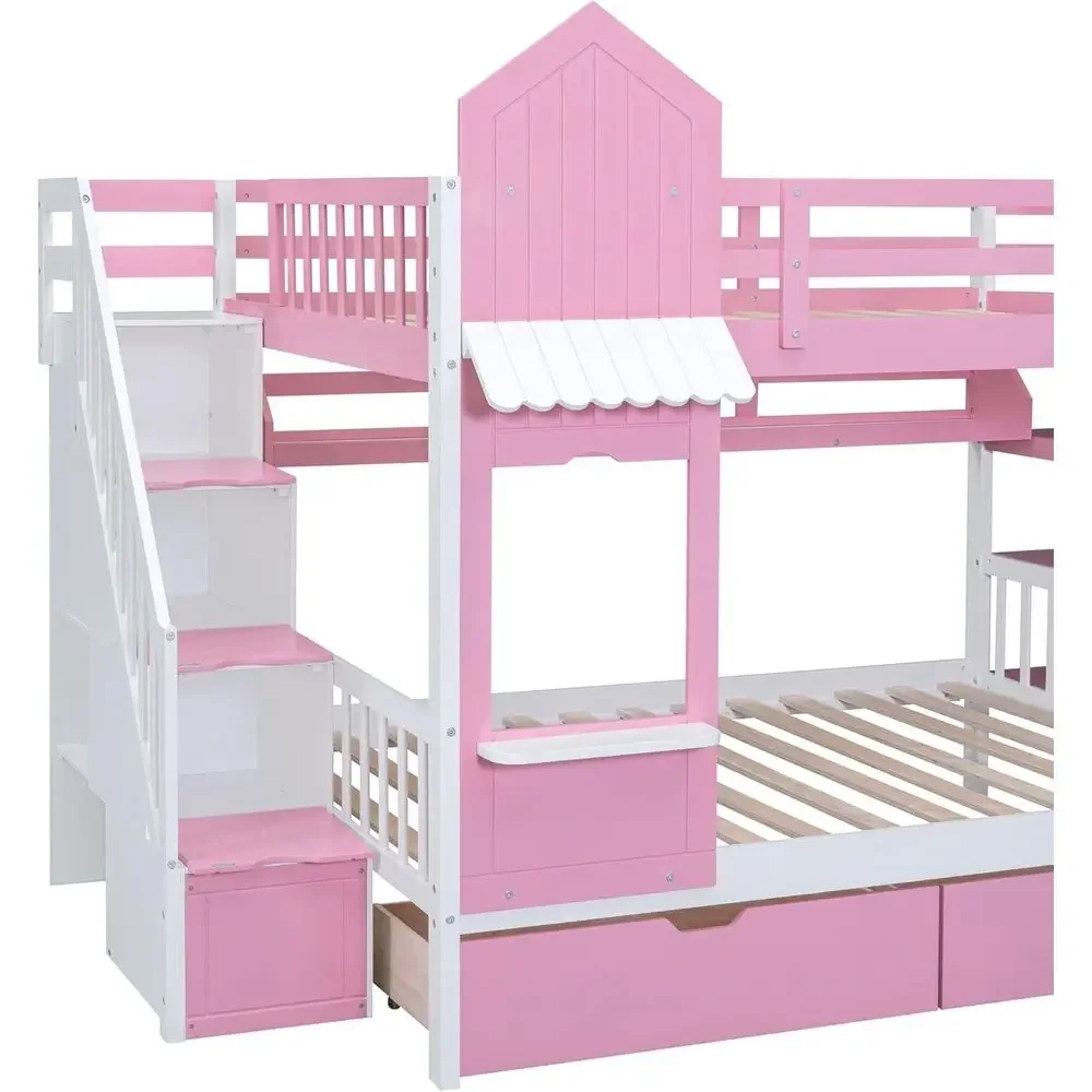 Cama Beliche Infantil com Esca - Bunk Bed With Stairs And Slide avaliação e preço