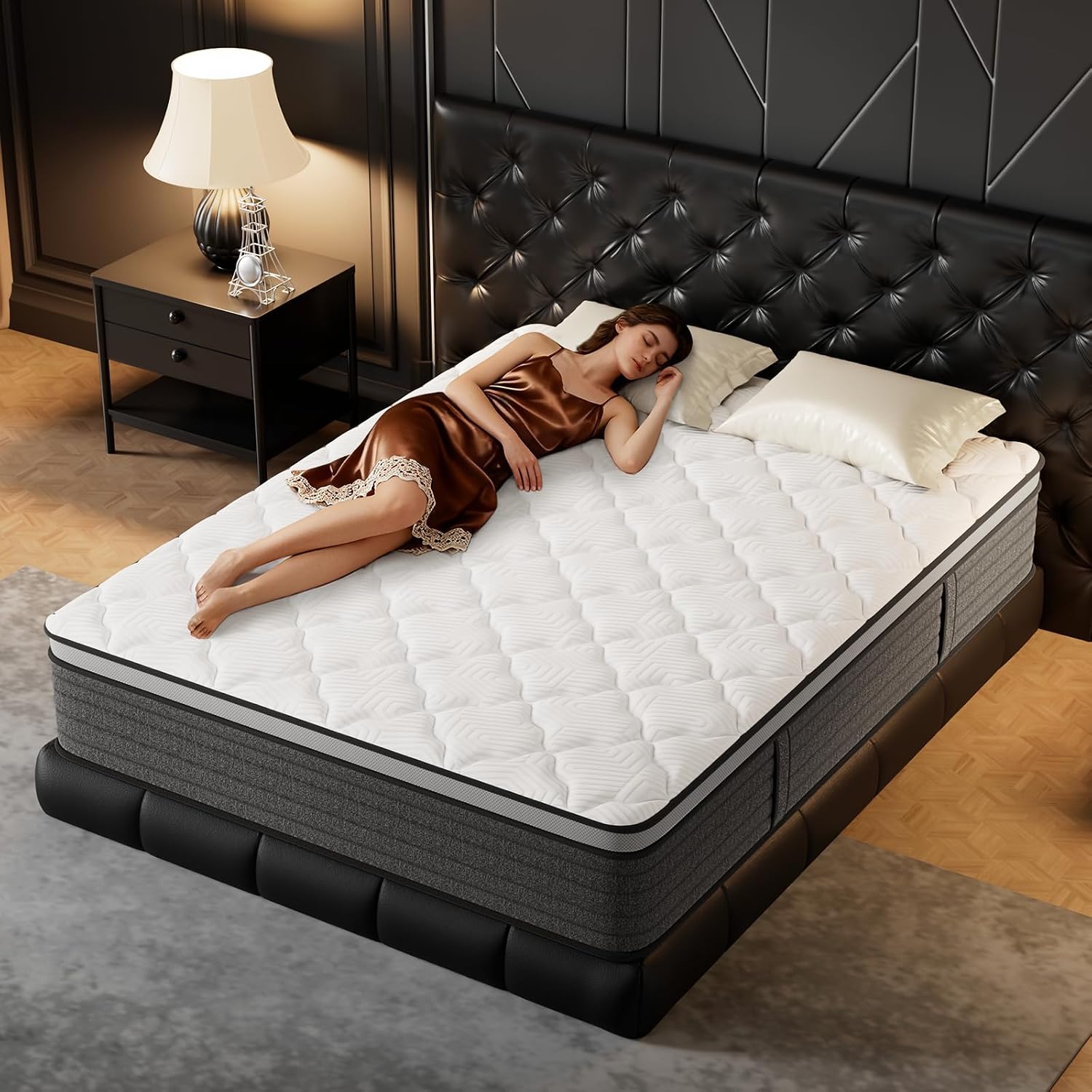 Colchão Queen Híbrido de 12 Po - Memory Foam Mattress In A Box Queen avaliação e preço
