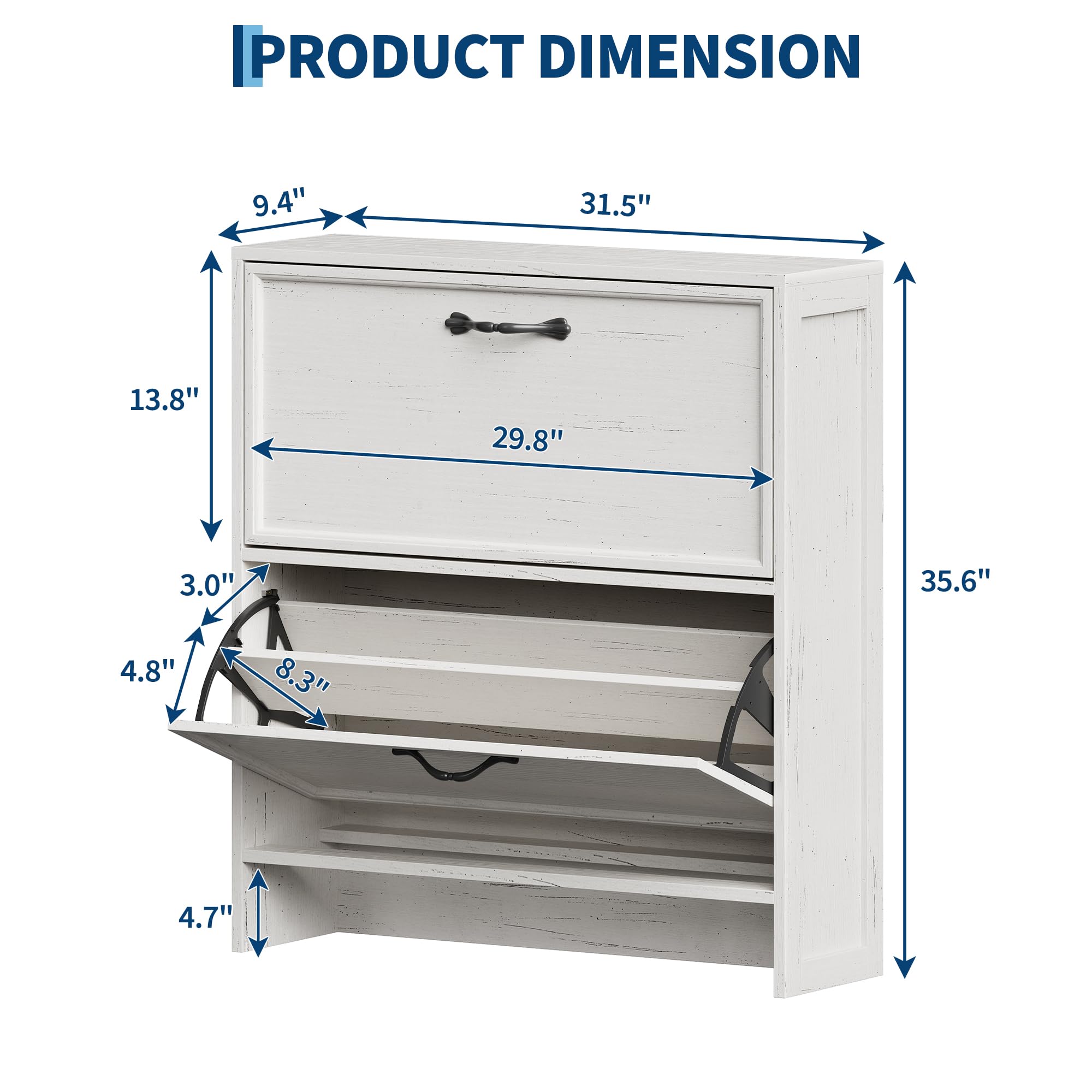 Armário de Sapatos com 2 Gavet - Shoe Rack Cabinet Narrow Entryway avaliação e preço