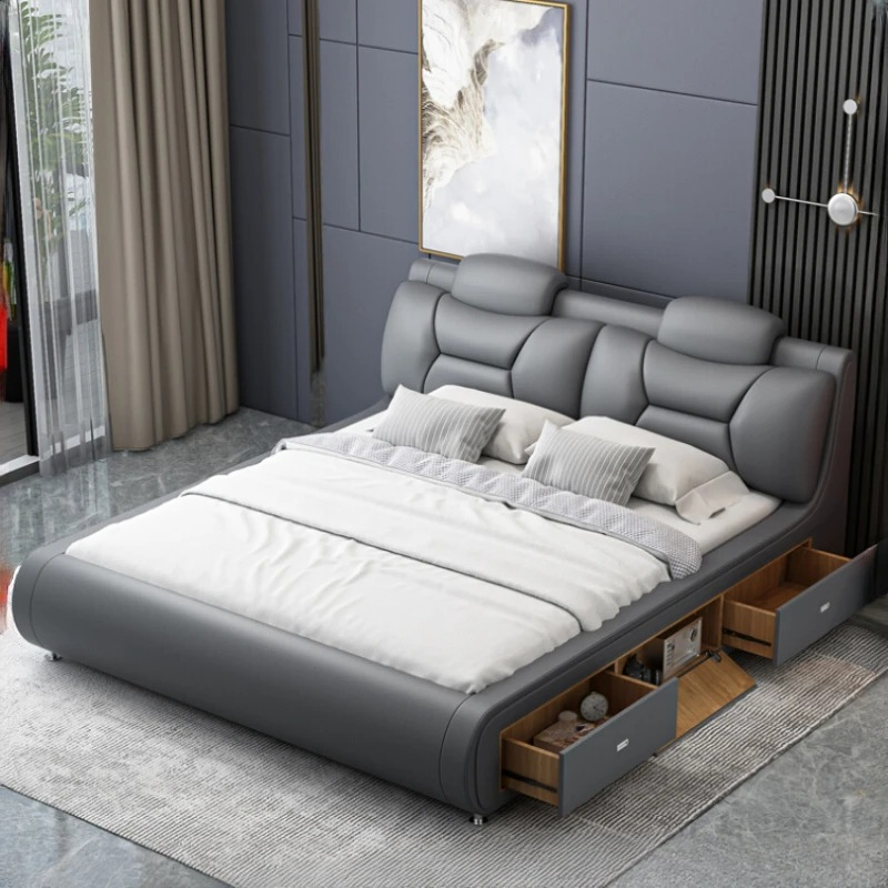 Cama Box Casal King Size de Ma - King Size Bed Frame With Storage Drawers avaliação e preço