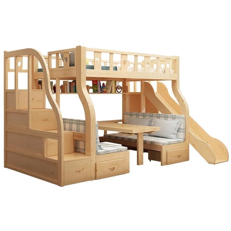 -ForMultifunction beliche gave - Bunk Bed With Stairs And Slide avaliação e preço