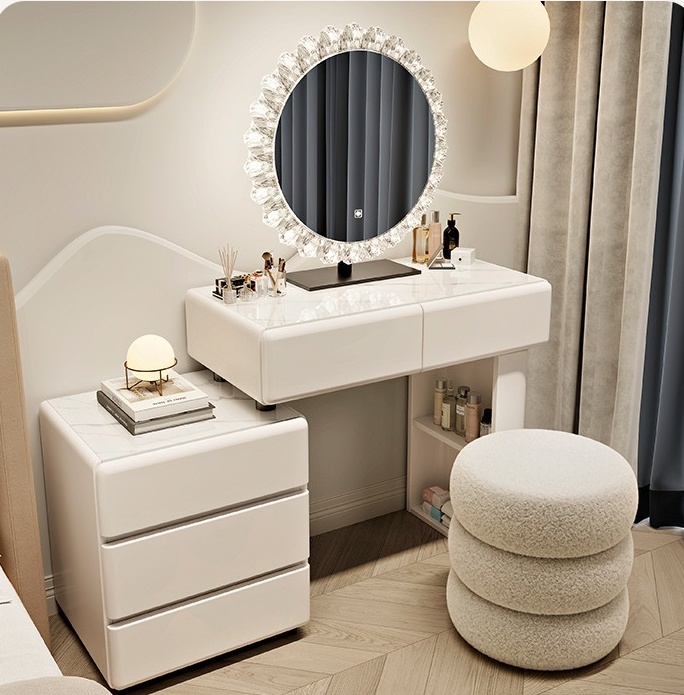 #   Mesa de Maquiagem Moderna  - Dressing Table Vanity With Lighted Mirror avaliação e preço