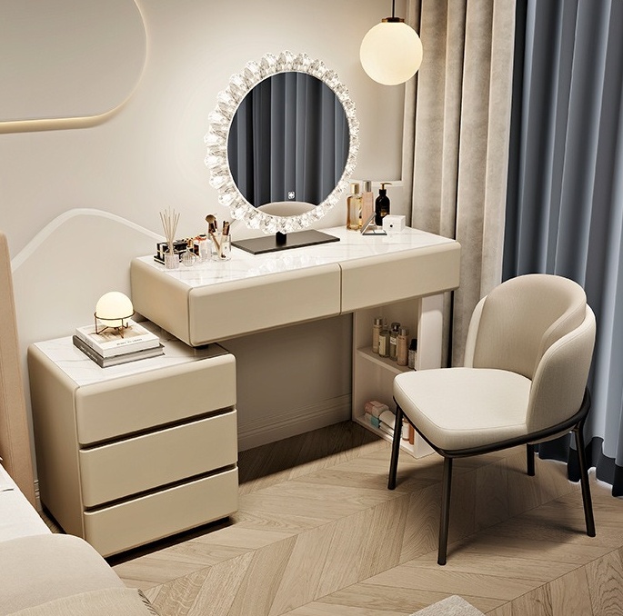 #   Mesa de Maquiagem Moderna  - Dressing Table Vanity With Lighted Mirror avaliação e preço