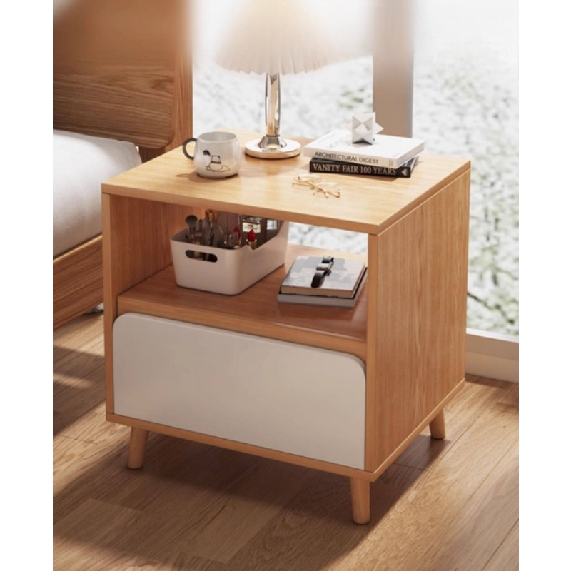 Mesa de cabeceira branca para  - Solid Wood Nightstand 2 Drawers avaliação e preço