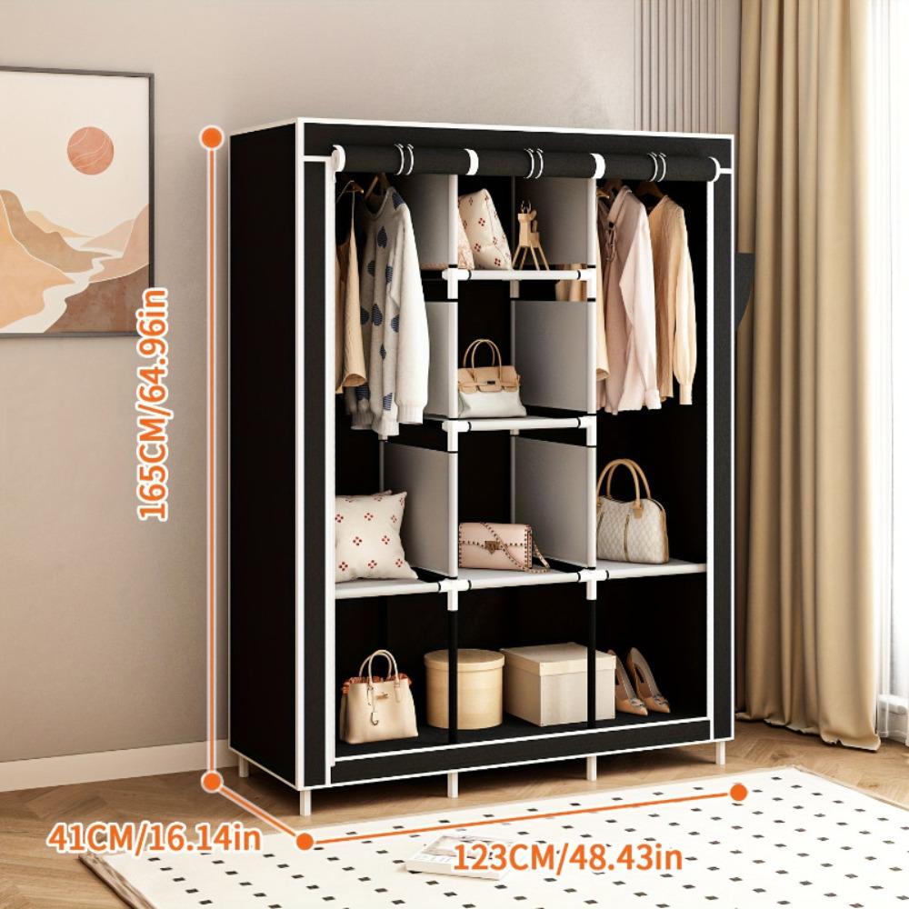 Guarda-Roupa Portátil de 64 Po - Wardrobe Closet Portable Fabric Cover avaliação e preço