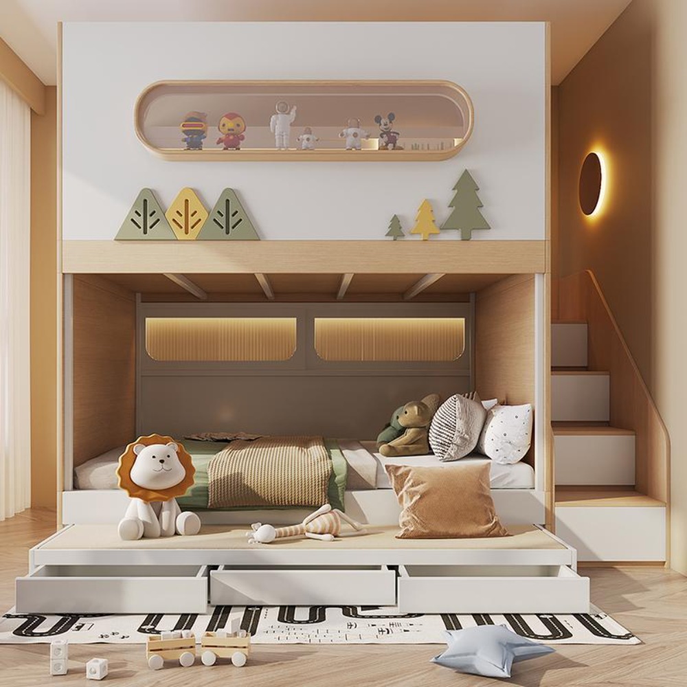 Cama Beliche Infantil Cápsula  - Bunk Bed With Stairs And Slide avaliação e preço