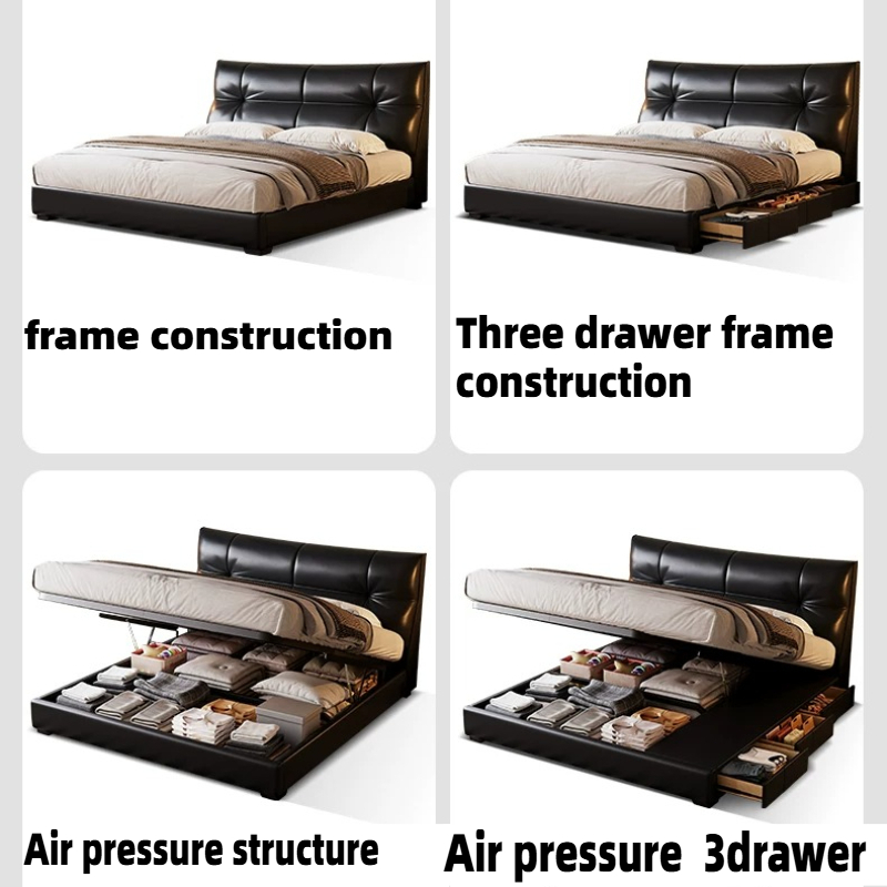 Cama de Casal King Size em Cou - King Size Bed Frame With Storage Drawers avaliação e preço