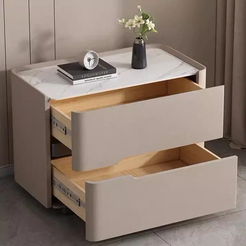 Nordic moderno mesa de cabecei - Solid Wood Nightstand 2 Drawers avaliação e preço