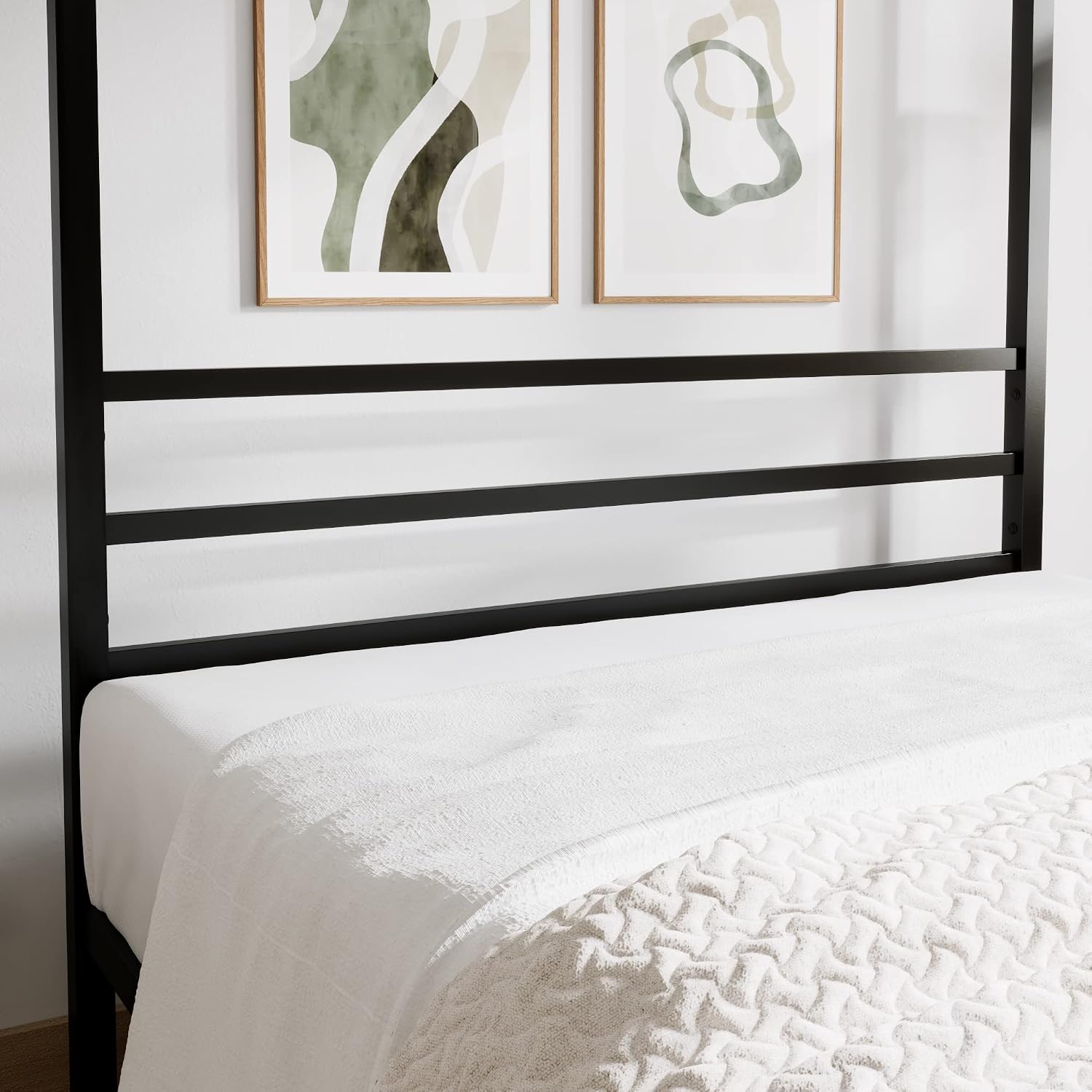 Cama Queen com Estrutura de Me - Canopy Bed Frame Metal Queen avaliação e preço