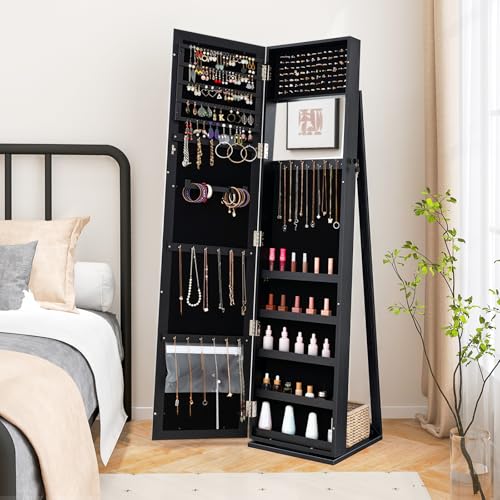 Armário de Joias com Espelho d - Full Length Mirror Jewelry Armoire avaliação e preço