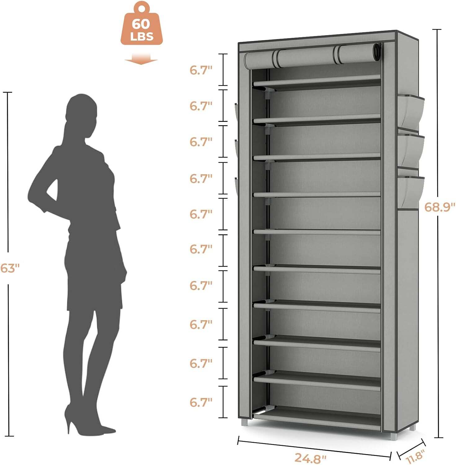 Sapateira Vertical Estreita Al - Shoe Rack Cabinet Narrow Entryway avaliação e preço